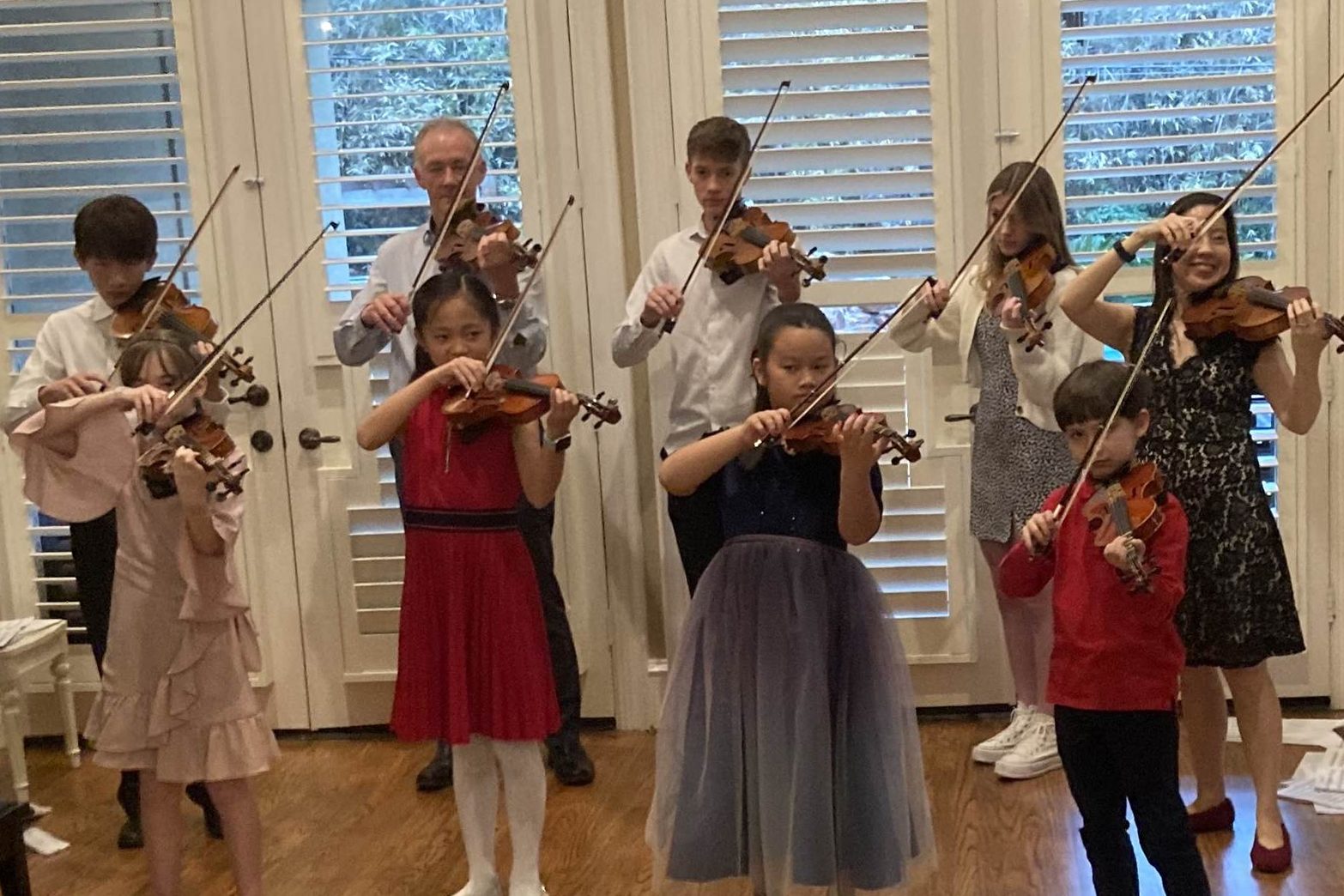 A group of Miss Betty's students performing together at a recital